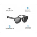Smart Glasses, Wireless Audio Sunglasses with Built-in Mic, Touch Control, Open-Ear Design for Calls & Music, Compatible with Android & iOS