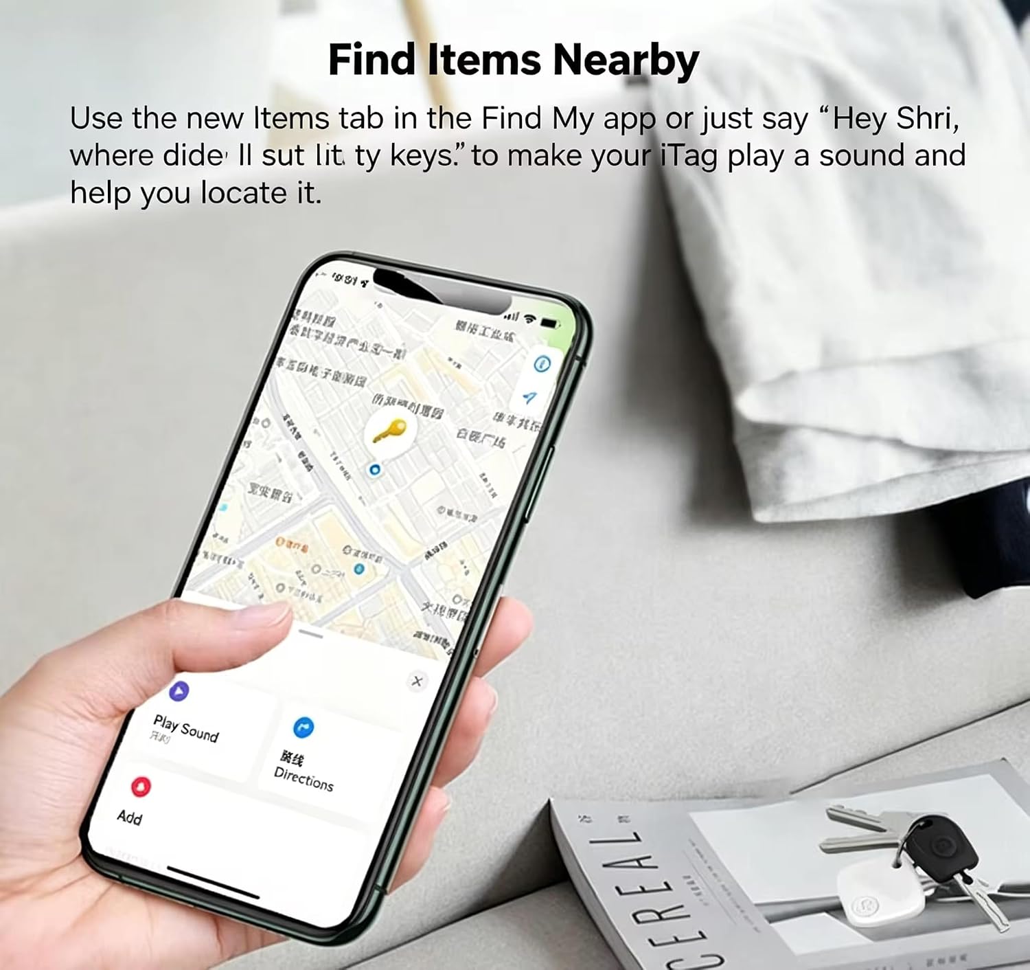 Airtmy Tag GRTSZ Item Tracker, Android & iOS